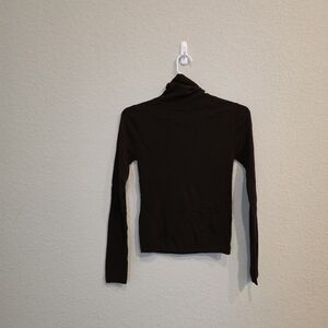 Mango Chocolate Brown Ribbed Cardigan